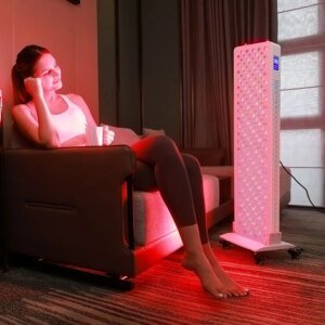 painel de luz vermelha corpo inteiro