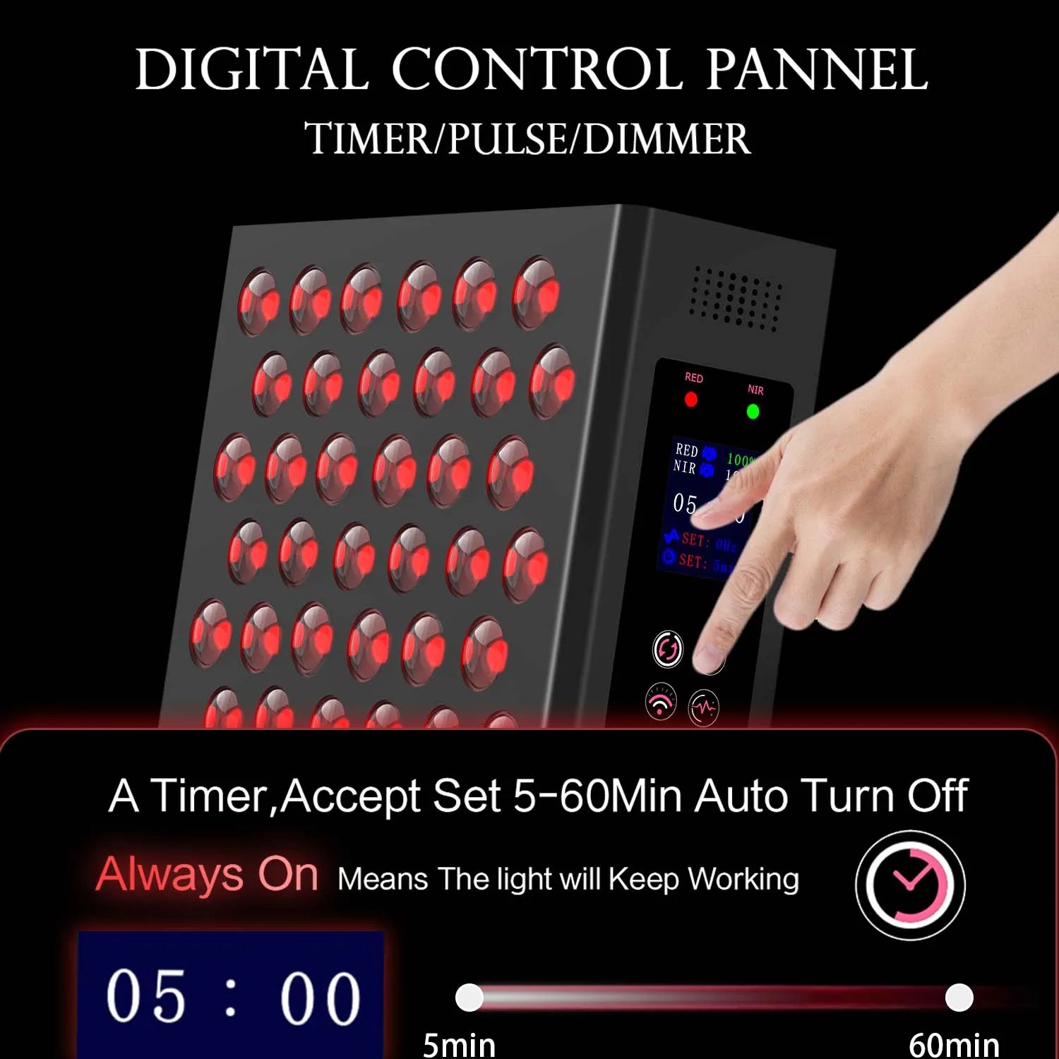 QkwinLED Painel de LED Luz Vermelha Infravermelha - Imagem 4