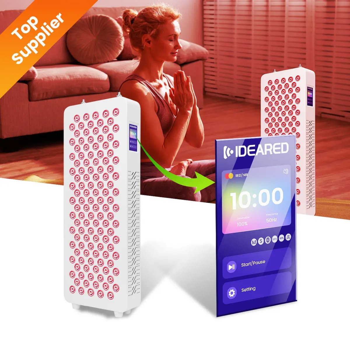 IDEATHERAPY Painel RL120 TOUCH SCREEN Luz Vermelha e Infravermelha - Imagem 2