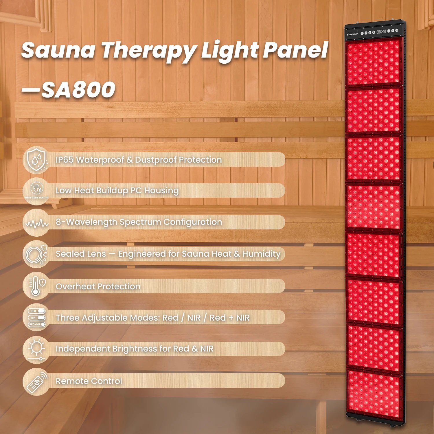 Painel LED IDEATHERAPY SA800 Corpo Inteiro IP65 - Imagem 2