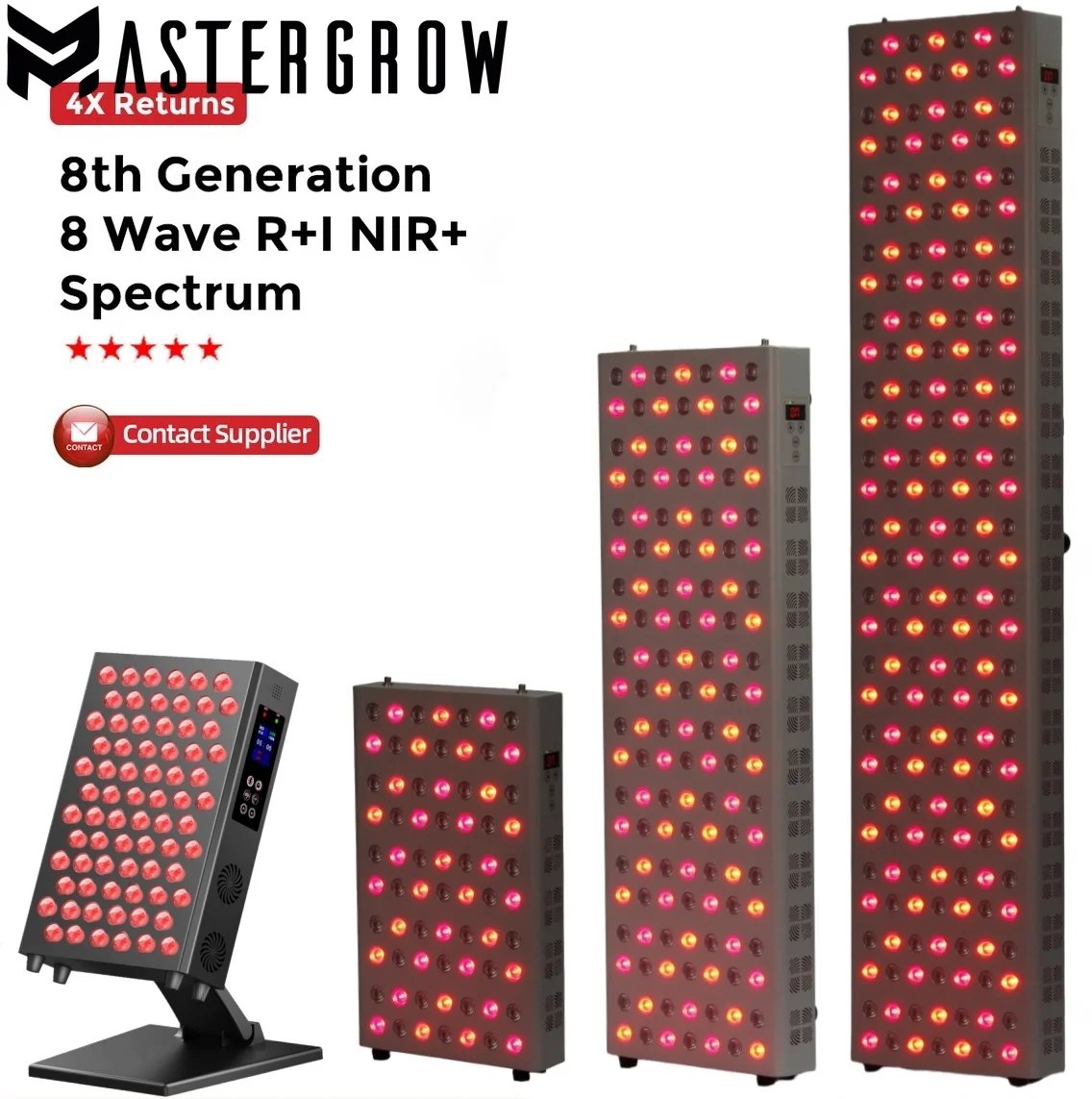 painel led luz vermelha 660nm 850nm