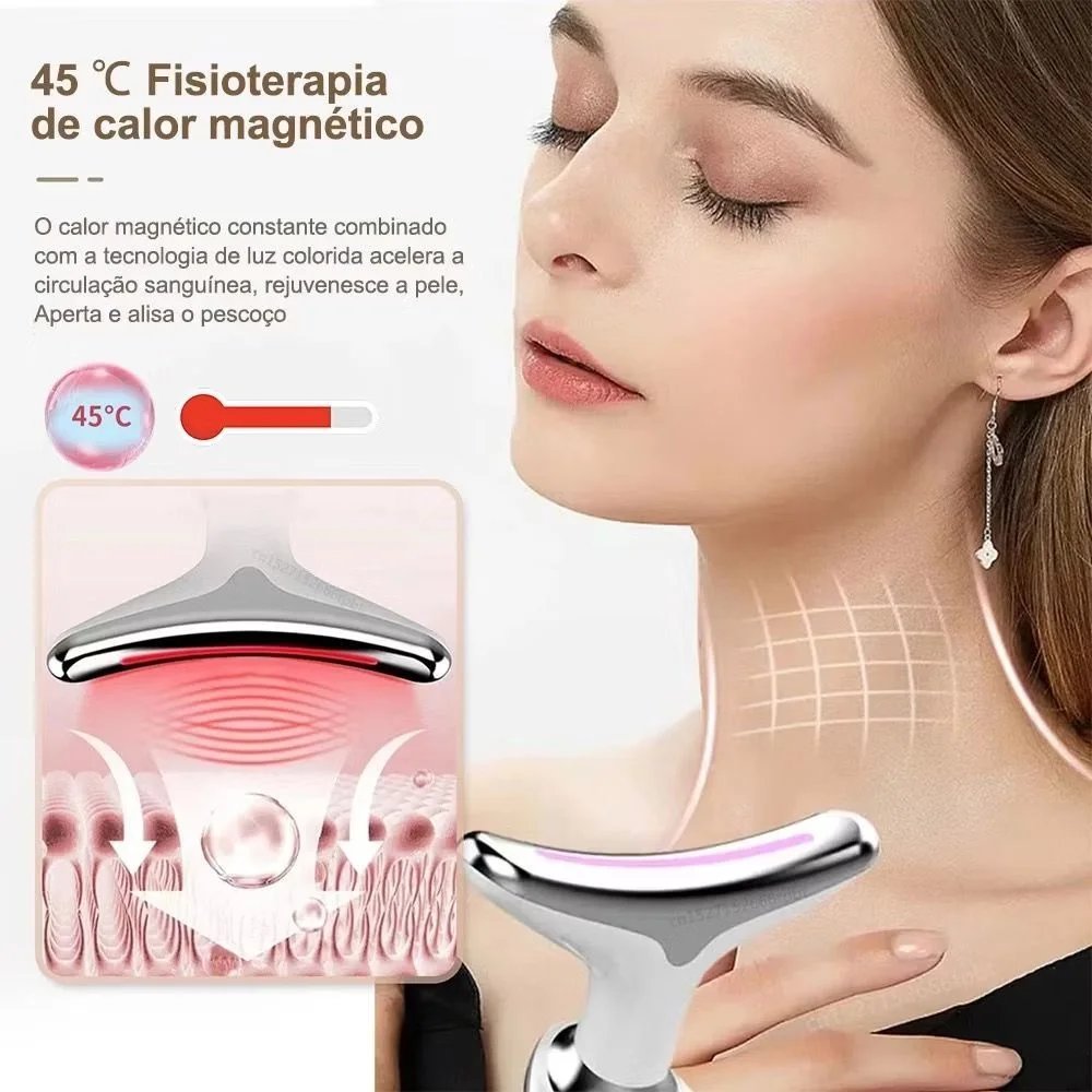 Massageador de Pescoço Portátil com LED e Vibração - Imagem 6