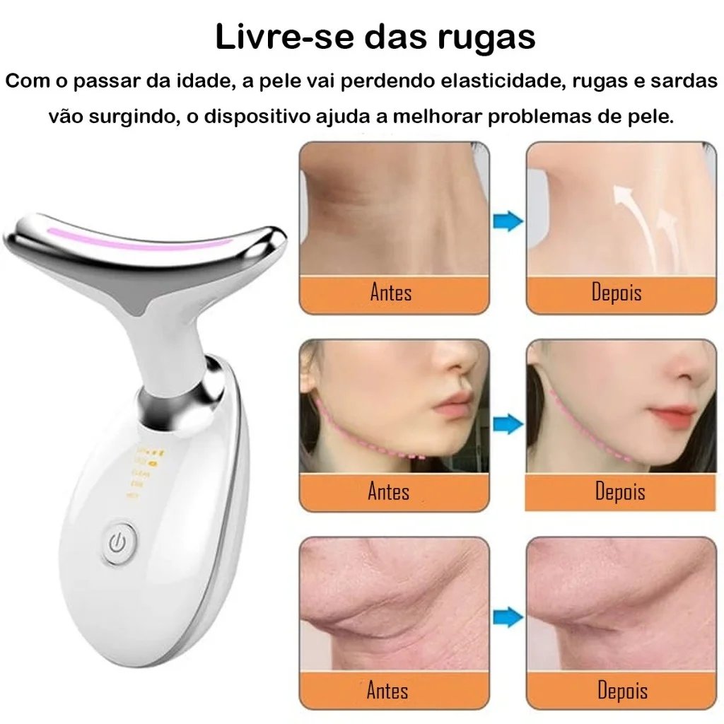 Massageador de Pescoço Portátil com LED e Vibração - Imagem 4