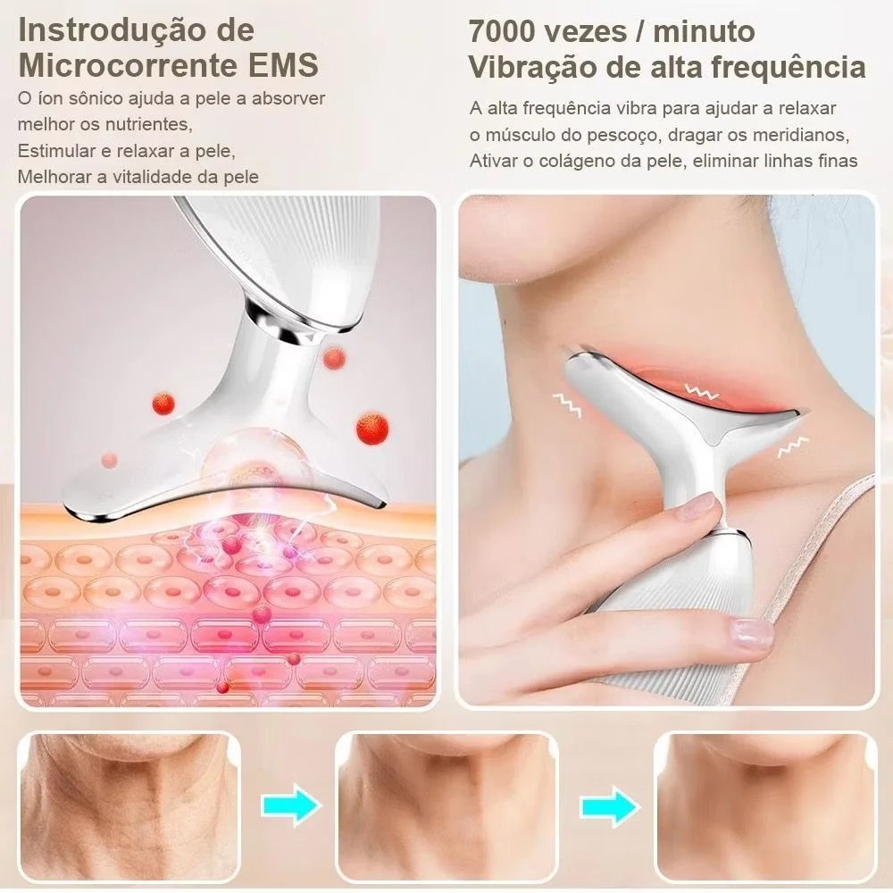 Massageador de Pescoço Portátil com LED e Vibração - Imagem 5