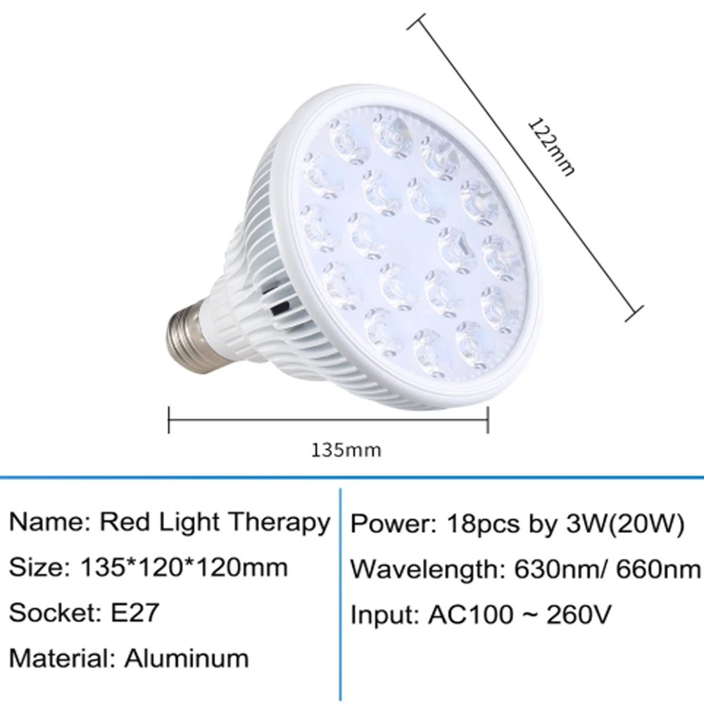 Lâmpada InfraStar LED 630nm ou 660nm E27 Bivolt - Imagem 5