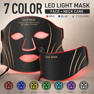 máscara de led facial e pescoço 7 cores
