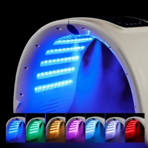 máquina facial led 7 cores com spray