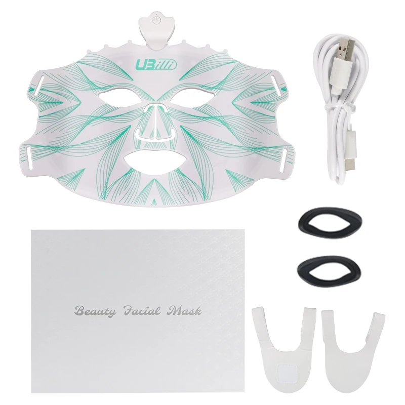 UBilli Máscara Facial LED 7 Cores Silicone Portátil - Imagem 6