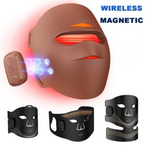 máscara led facial silicone wireless