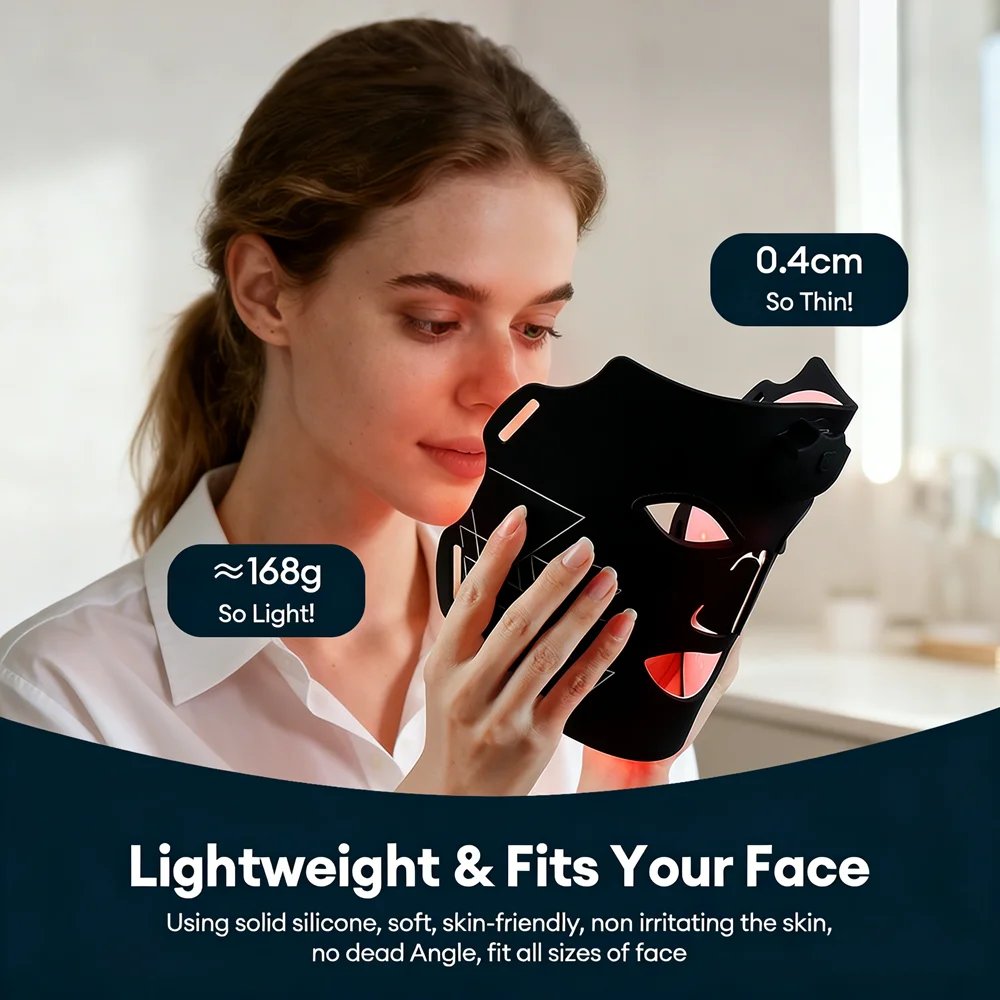 Máscara LED Facial Silicone foreverlily 7 Cores Flexível - Imagem 5