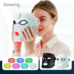 máscara led facial silicone 7 cores