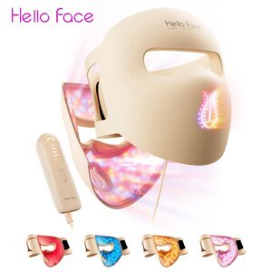 máscara led facial 4 cores