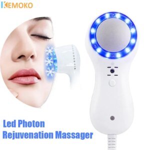 aparelho facial martelo frio luz azul