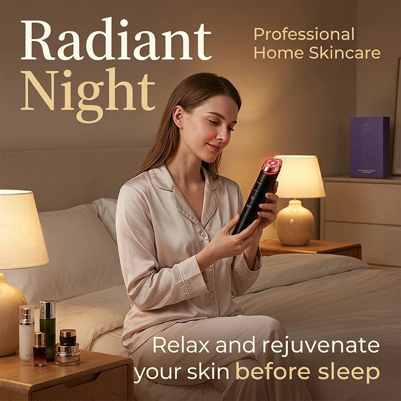 Massageador Facial Portátil Beauty Remains USB 110V Cores LED - Imagem 4