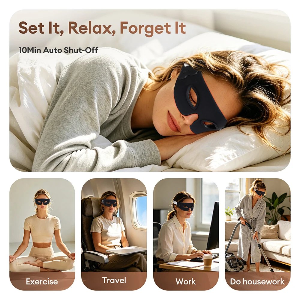 Foreverlily Máscara de Olhos LED Silicone 7 Cores - Imagem 5