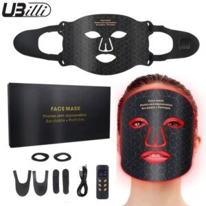 máscara facial led silicone 4 cores