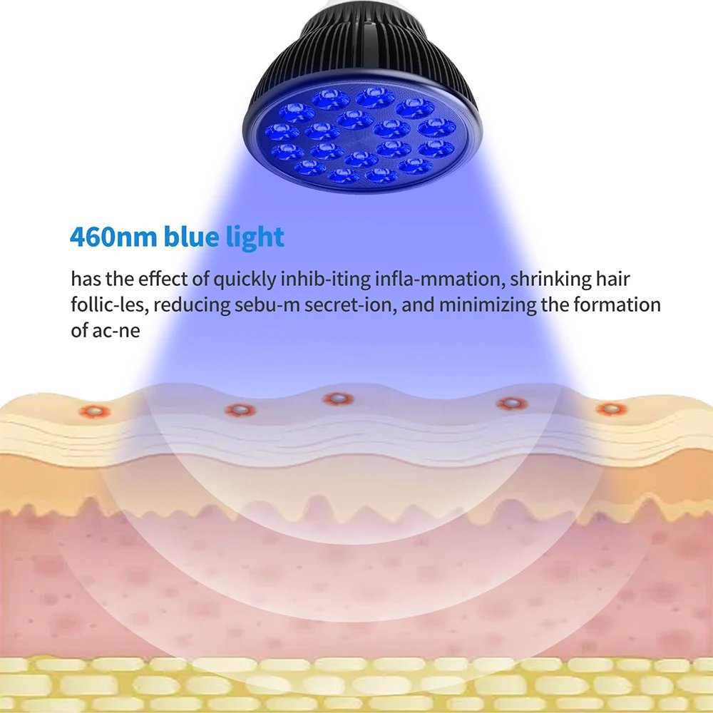 Jecaliz Lâmpada LED Azul 460nm 18 LEDs Bivolt - Imagem 3