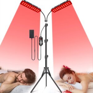 luminária led dupla luz vermelha infravermelho