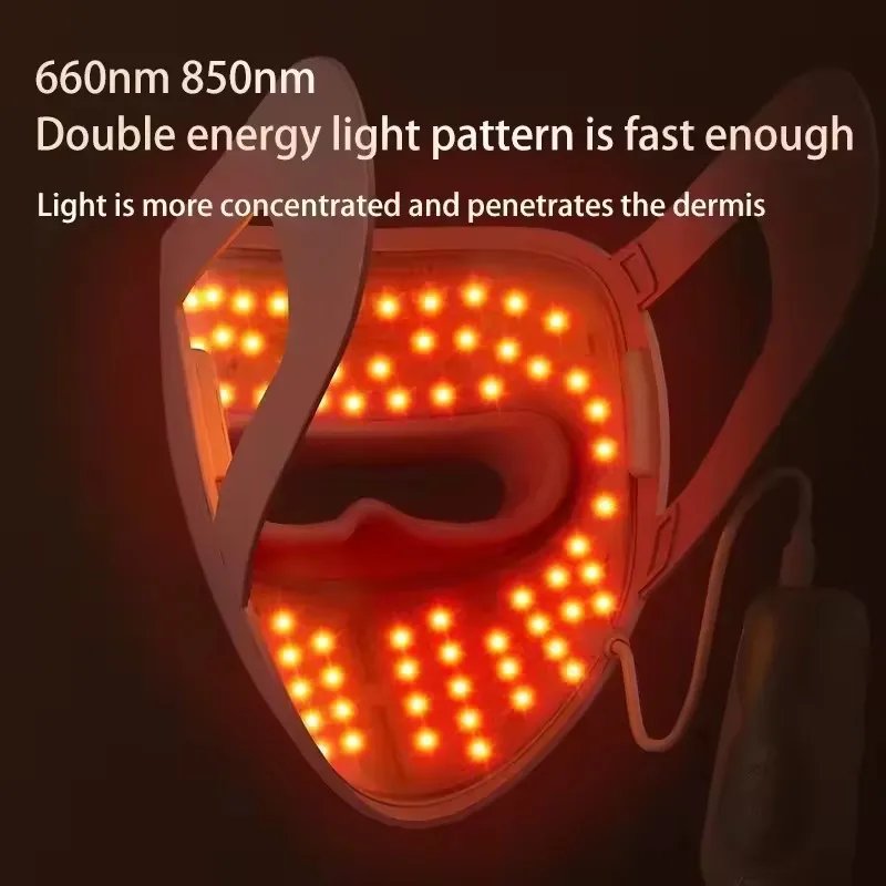 Vilnason Máscara Facial LED 4 Cores Silicone - Imagem 6