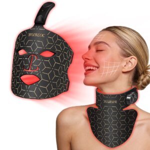 máscara led facial silicone portátil