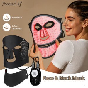 máscara led silicone facial e pescoço