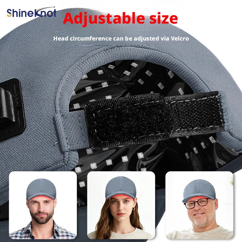SHINEKNOT Boné 180 LEDs Luz Infravermelha 940nm Cinza - Imagem 4