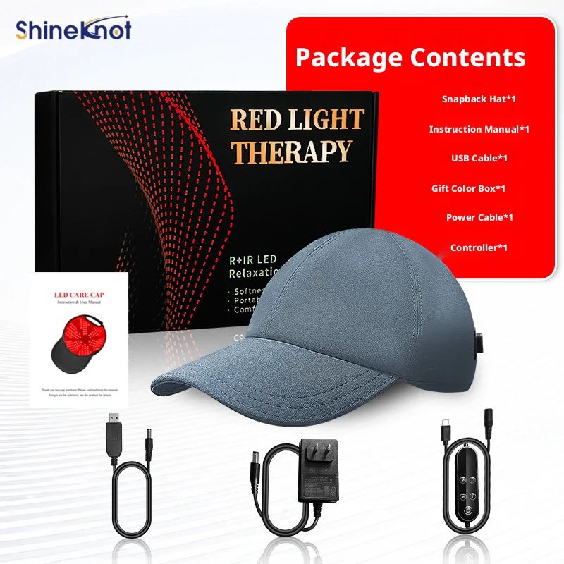 SHINEKNOT Boné 180 LEDs Luz Infravermelha 940nm Cinza - Imagem 6