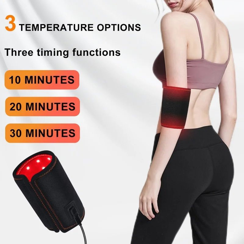 SHINEKNOT Protetor Braço Punho Tornozelo Luz Vermelha 660nm - Imagem 3