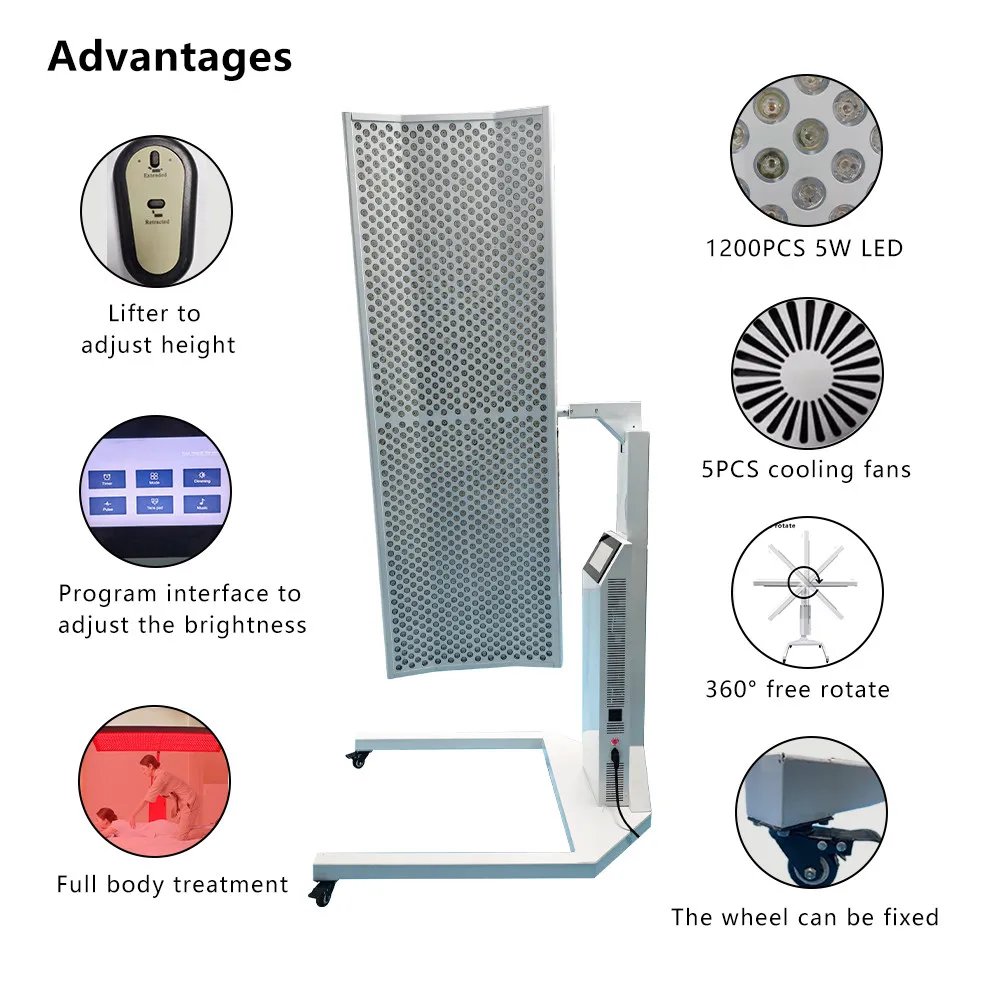Shanglaite T6000Pro Cama de LED Corporal Vermelha Bivolt - Imagem 6