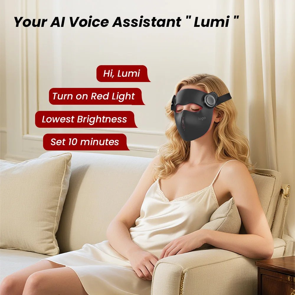 máscara facial led silicone