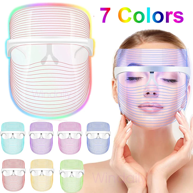 máscara facial led 7 cores