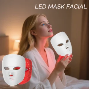 máscara facial led 7 cores sem fio