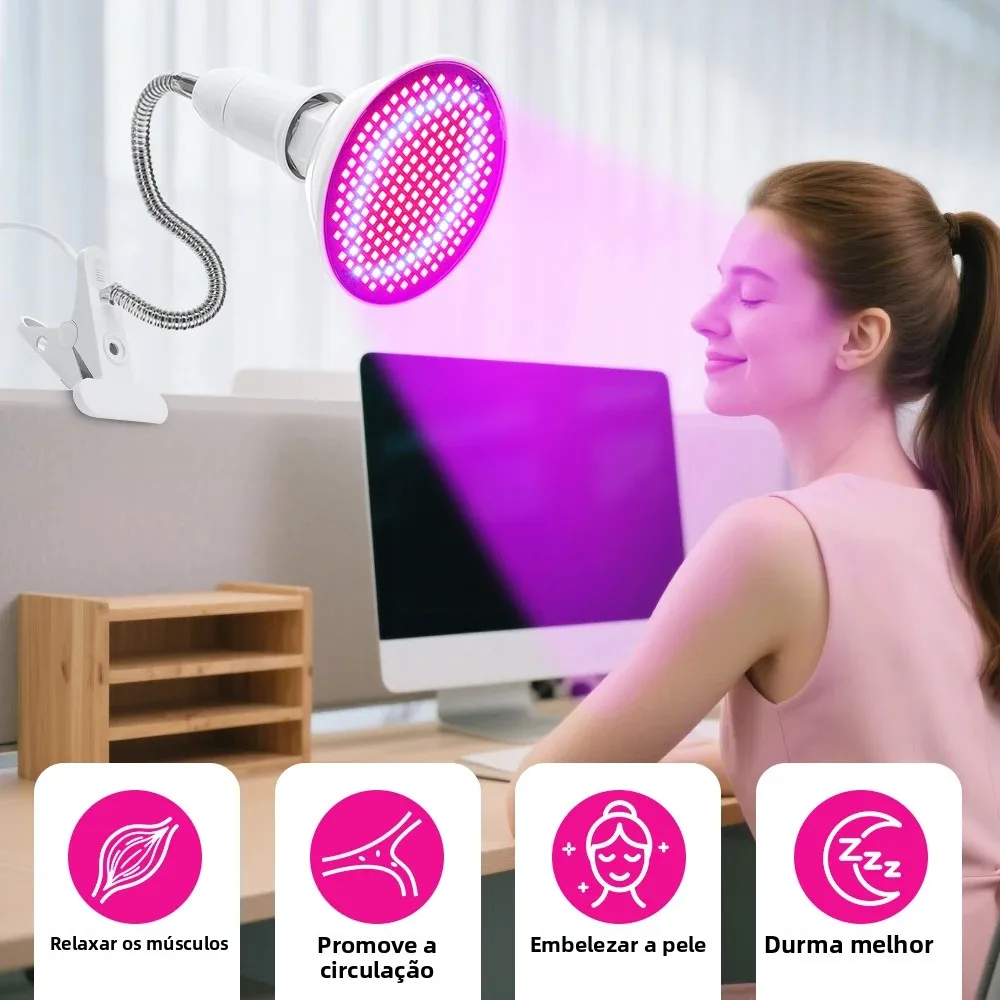 Lâmpada de Terapia LED Vermelha e Azul Corpo Todo com Clipe - Imagem 2