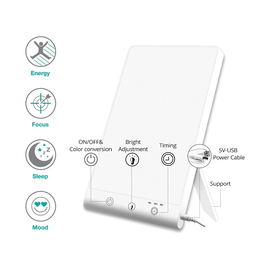 Lâmpada de Luz Diurna 10000 lux USB 3200K - Imagem 5