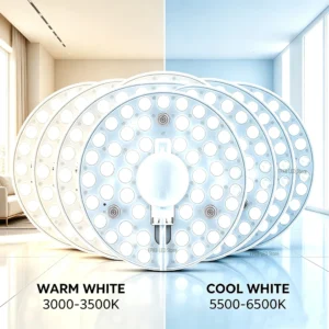 painel de led circular 50w branco quente