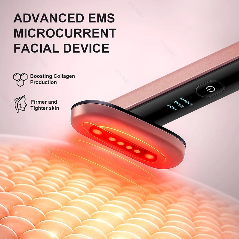 Varinha Facial 7 Cores Microcorrente Vibração e Compressa Quente - Imagem 3