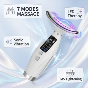 massageador facial pescoço luz led
