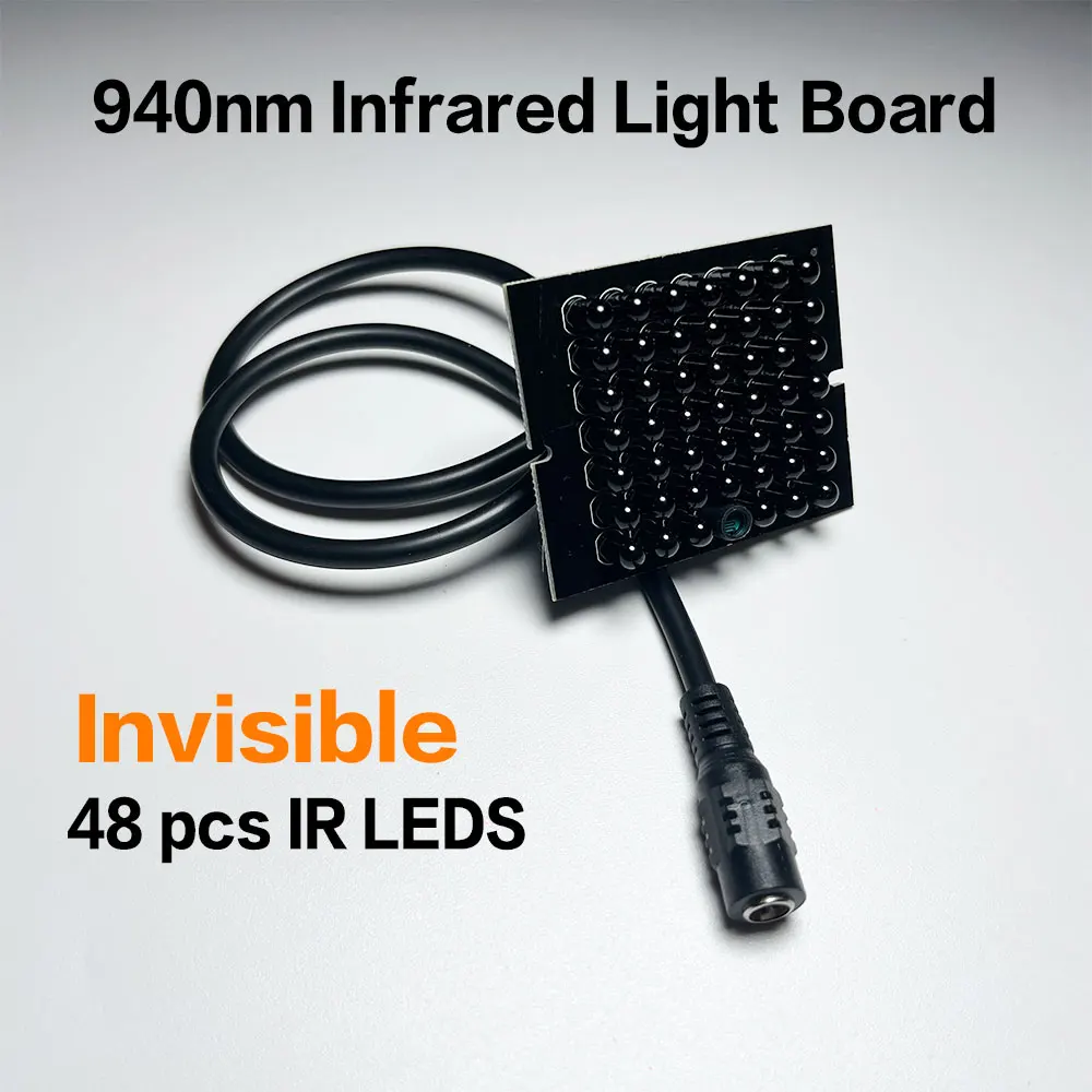 Iluminador Infravermelho 940nm 48 LEDs para Câmera CCTV Preto - Imagem 2