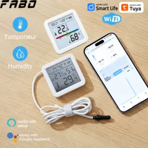 termo-higrômetro wifi tuya com sonda