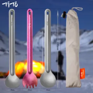 colher spork de titânio