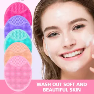 mini escova facial vibratória de silicone