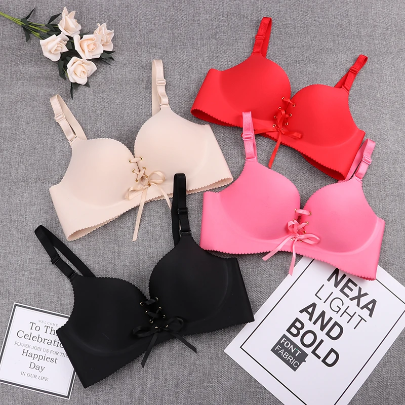Sutiã Bralette Push-Up Sem Costura Preto - Imagem 2