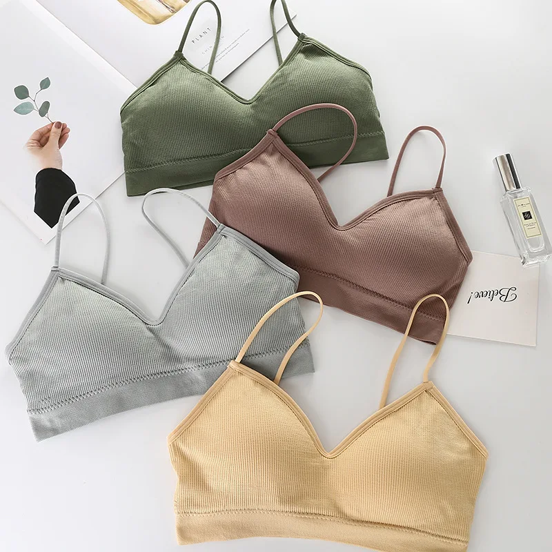 Sutiã Esportivo Feminino Sem Costura Bralette Acolchoado - Imagem 2