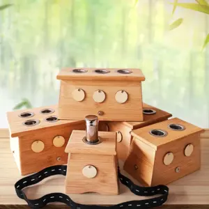 caixa de moxabustão de bambu
