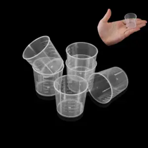copo de medição plástico transparente 30ml