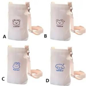 bolsa porta-garrafa de lona retrátil