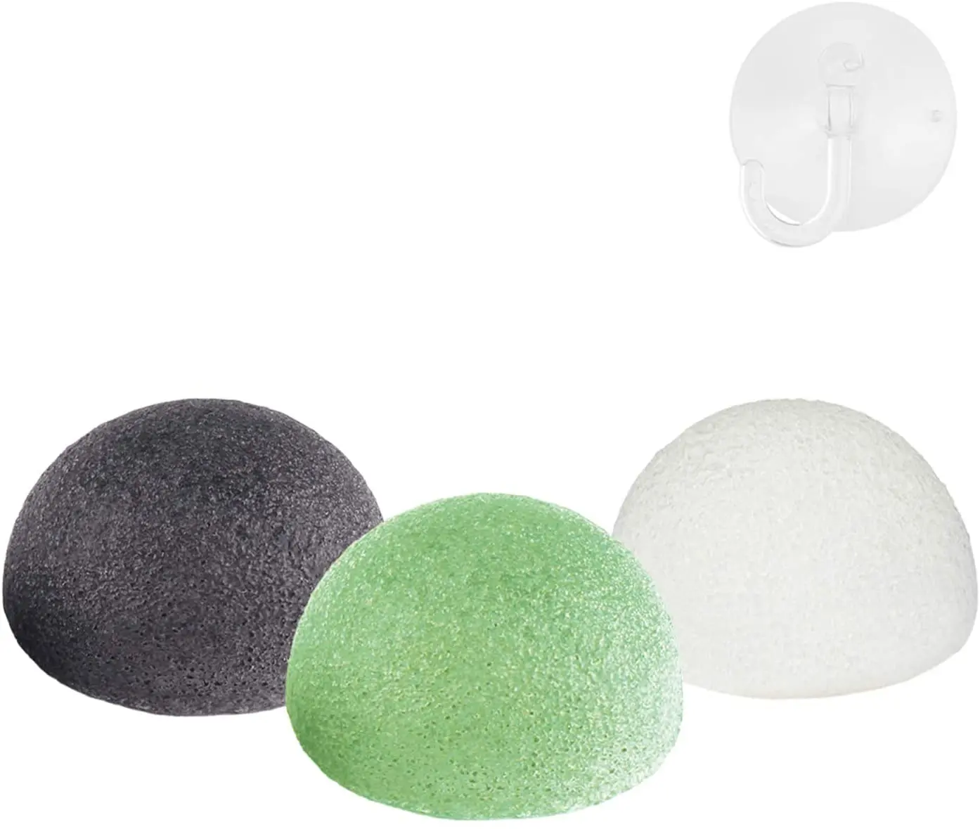 Esponja Konjac Facial Natural Limpeza Esfoliação Kit 3 Peças - Imagem 2