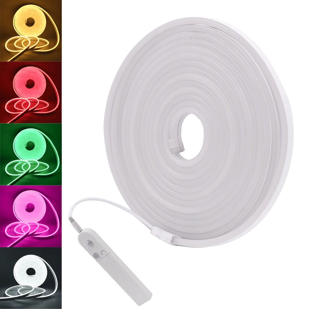 Fita de Néon LED USB 2835 120 LEDs/m Sensor de Movimento - Imagem 2