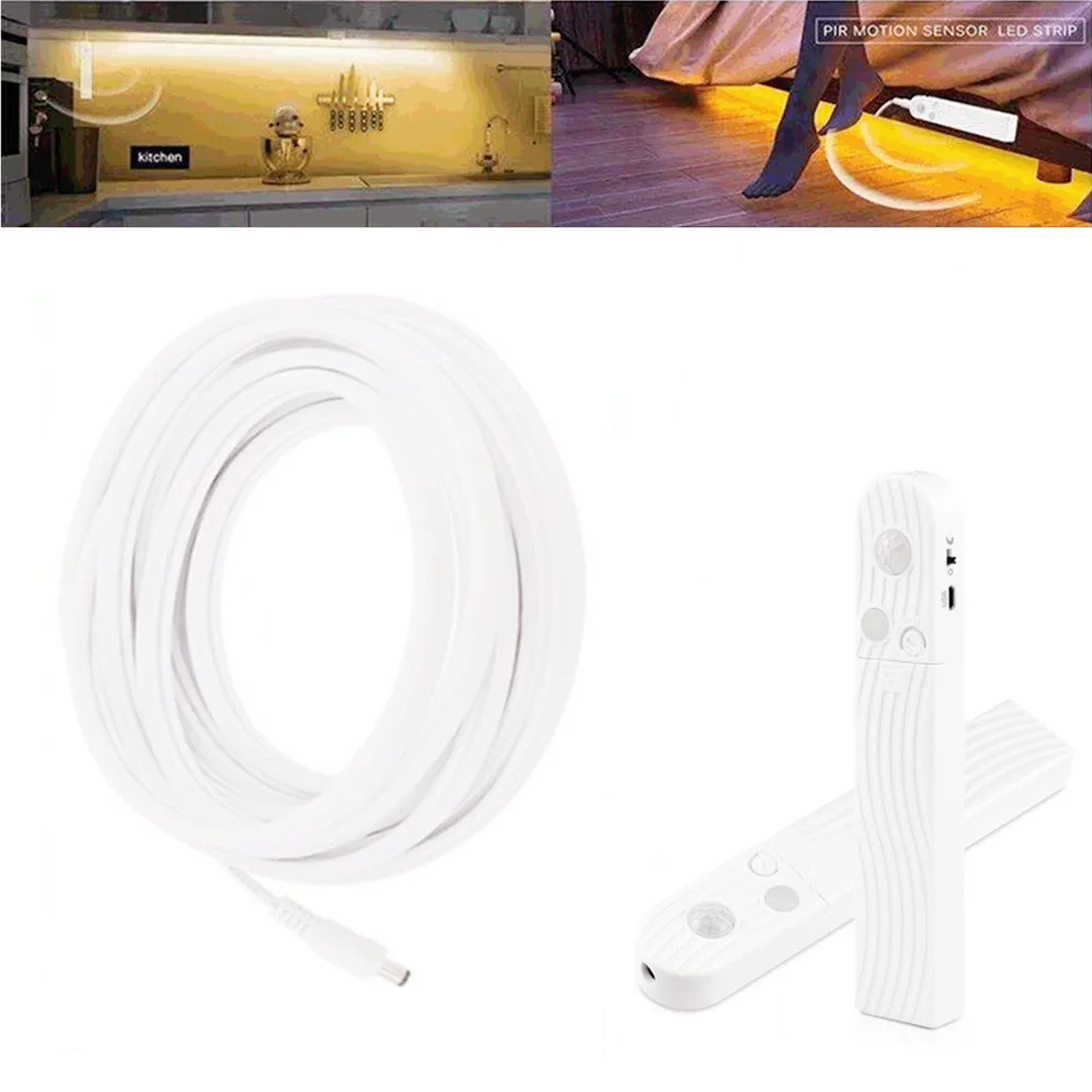 Fita de Néon LED USB 2835 120 LEDs/m Sensor de Movimento - Imagem 5