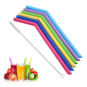 canudo reutilizável de silicone